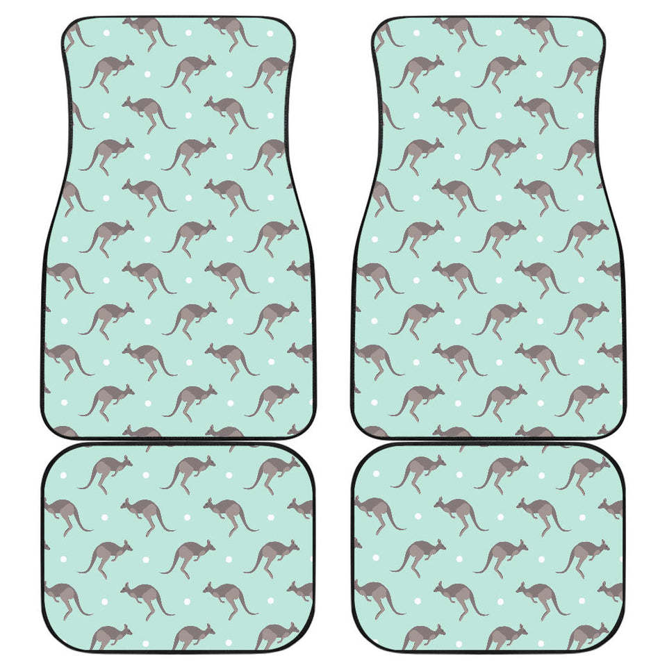 Kangaroo Pattern Background Front And Back Car Mats