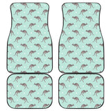 Kangaroo Pattern Background Front And Back Car Mats