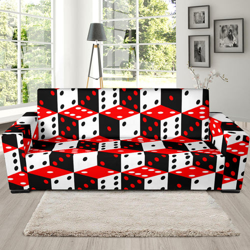Dice Pattern Print Design 02 Sofa Slipcover