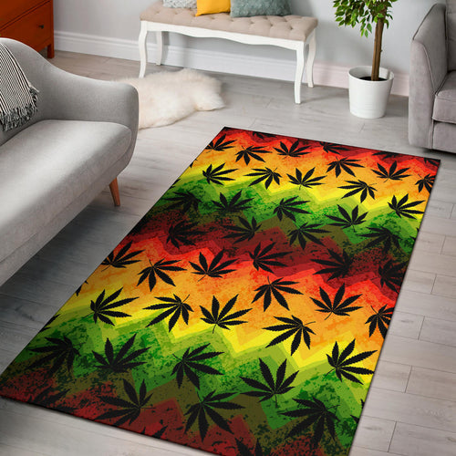 Canabis Marijuana Weed Pattern Print Design 03 Area Rug