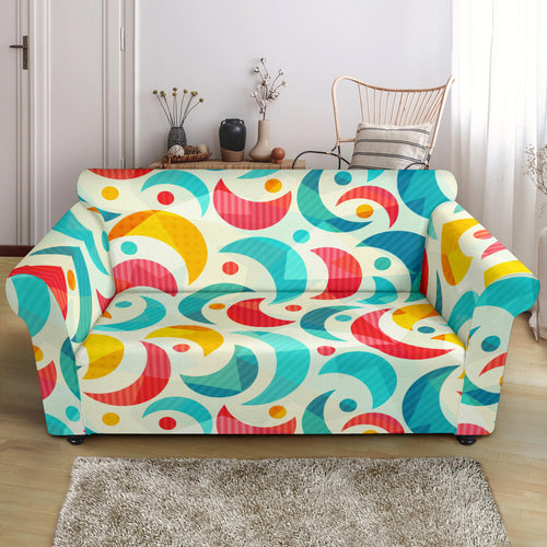 Colorful Moon Pattern Loveseat Couch Slipcover