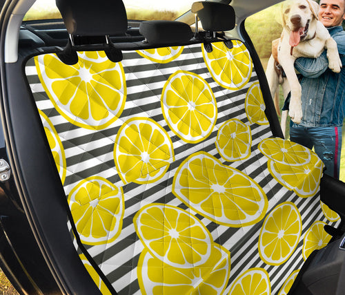 Slice Of Lemon Design Pattern Dog Car Seat Covers