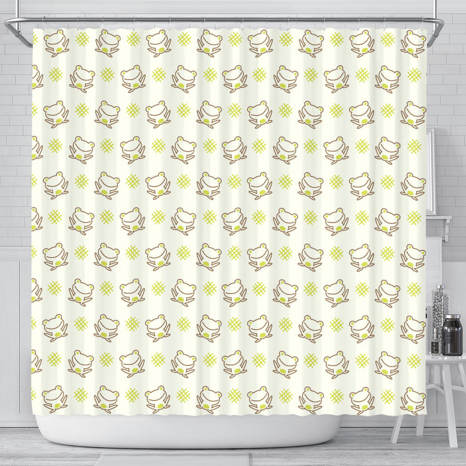 Cute Cartoon Frog Baby Pattern Shower Curtain Fulfilled In US