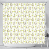 Cute Cartoon Frog Baby Pattern Shower Curtain Fulfilled In US