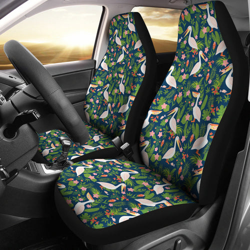 Pelican Pattern Print Design 05 Universal Fit Car Seat Covers