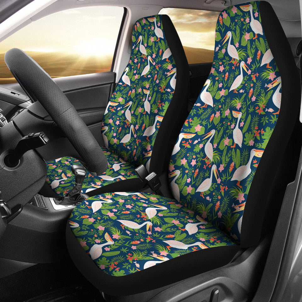Pelican Pattern Print Design 05 Universal Fit Car Seat Covers