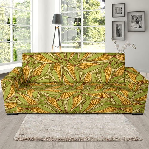 Corn Pattern Print Design 01 Sofa Slipcover