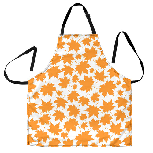 Orange Maple Leaf Pattern Adjustable Apron