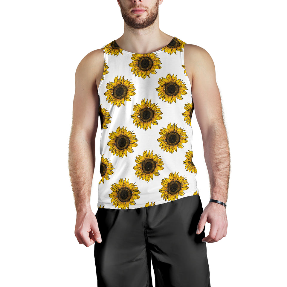sunflowers design pattern Men Tank Top