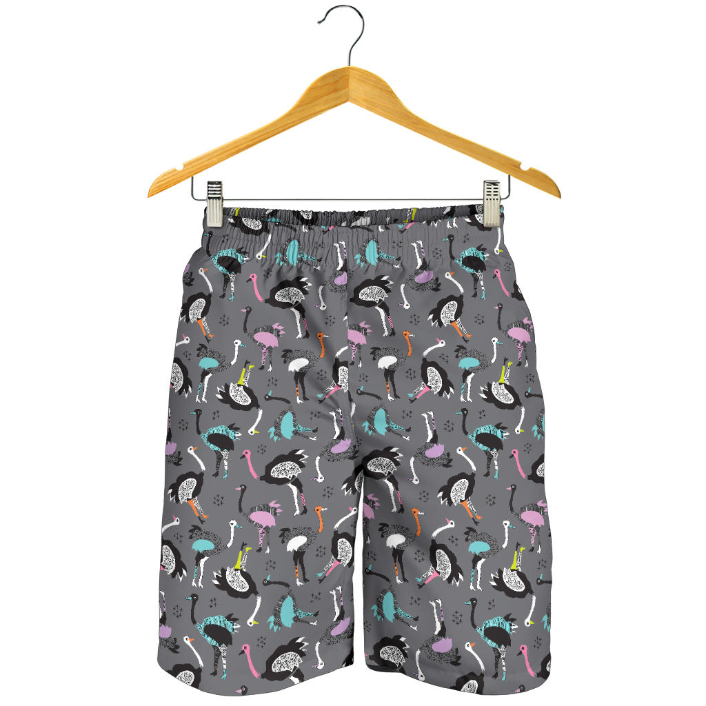 Ostrich Pattern Print Design 01 Men Shorts
