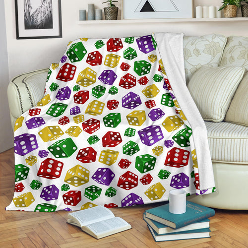 Dice Pattern Print Design 03 Premium Blanket