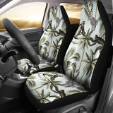 Monkey Sloth Lemur Palm Trees Pattern Universal Fit Car Seat Covers