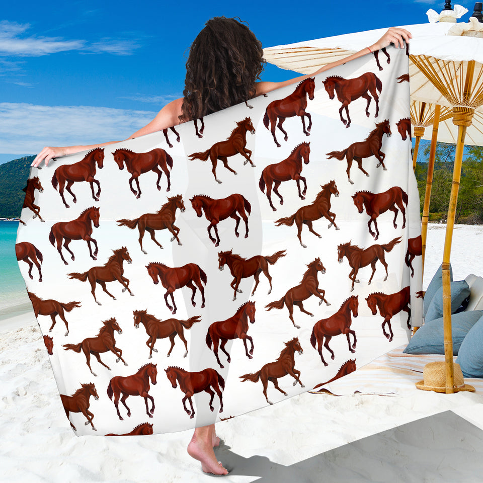 Horses Running Pattern Background Sarong