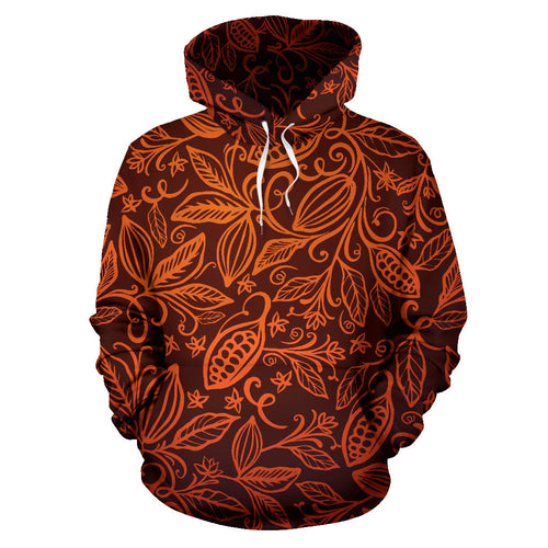 Cocoa Beans Tribal Polynesian Pattern Men Women Pullover Hoodie