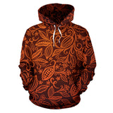 Cocoa Beans Tribal Polynesian Pattern Men Women Pullover Hoodie