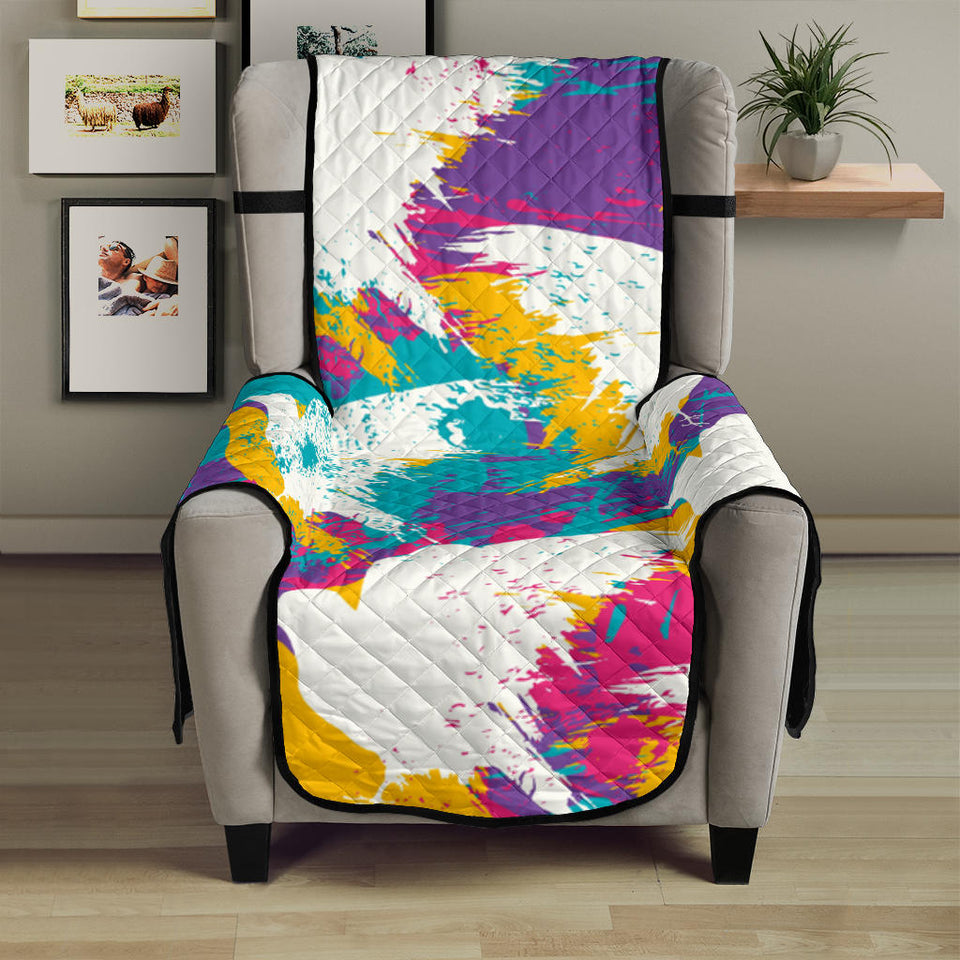 Colorful crow illustration pattern Chair Cover Protector