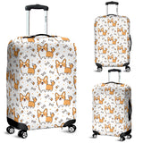 Cute Corgi Heart Star Bone Pattern Luggage Covers