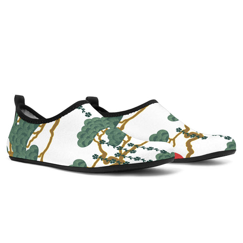 Bonsai Red Sun Japanese Pattern Aqua Shoes