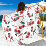 Hand Drawn Cherry Pattern Sarong