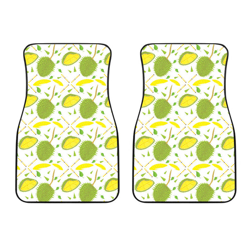 Durian Pattern Background Front Car Mats