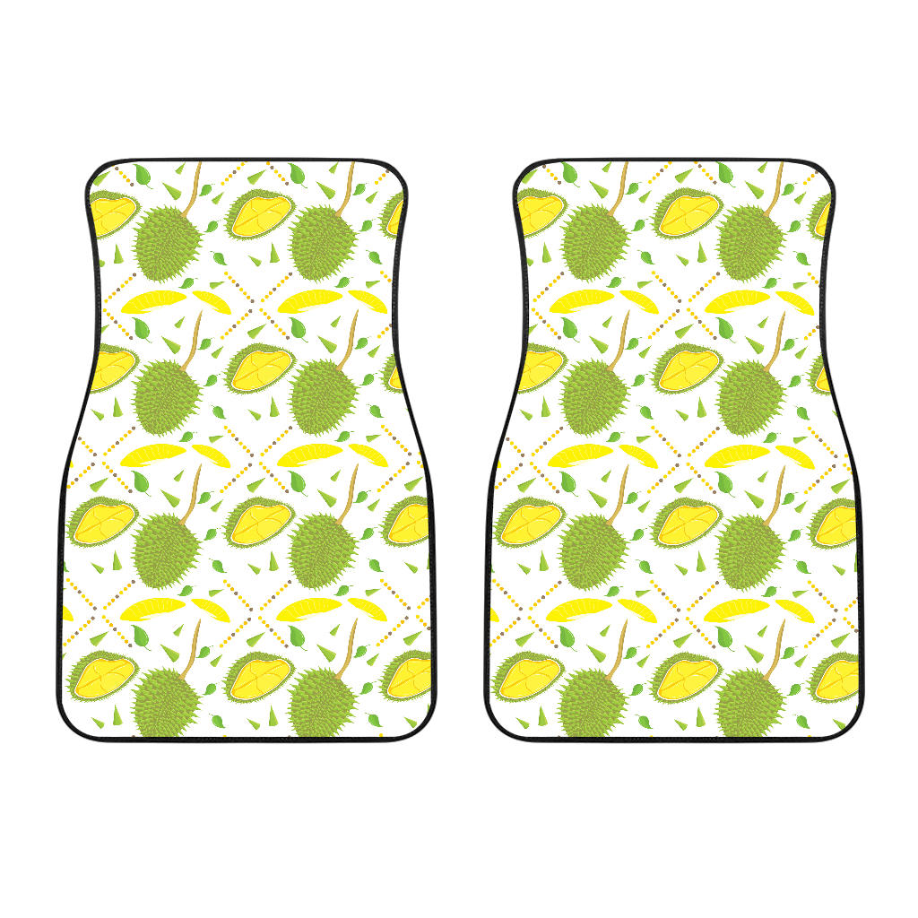Durian Pattern Background Front Car Mats