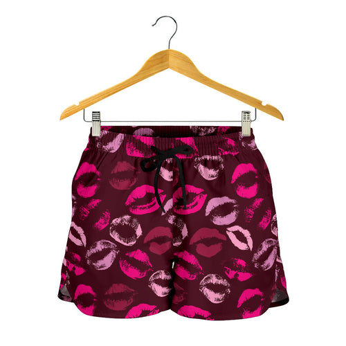 Lips Pattern Print Design 03 Women Shorts