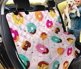 Donut Pattern Glaze Pink Background Dog Car Seat Covers