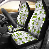 Sketch Funny Frog Pattern Universal Fit Car Seat Covers