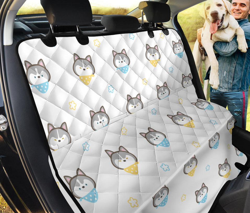 Cute Siberian Husky Pattern Dog Car Seat Covers