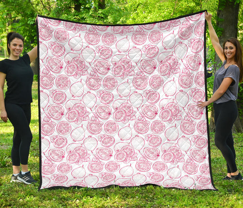 Sketch Guava Pattern Premium Quilt