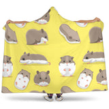 Cute Hamster Pattern Hooded Blanket