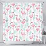 Cute Flamingo Pattern Shower Curtain Fulfilled In US