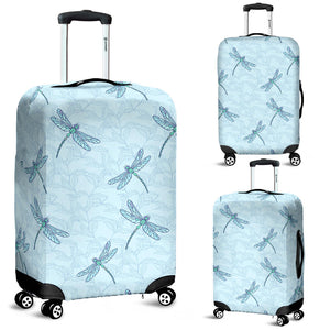 Dragonfly Pattern Blue Background  Luggage Covers