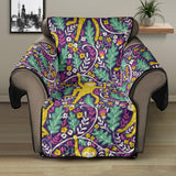 Cute yellow monkey leaves pattern Recliner Cover Protector