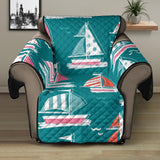 Cute sailboat pattern Recliner Cover Protector
