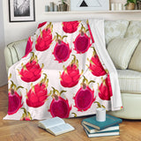 Dragon Fruits Design Pattern Premium Blanket
