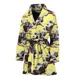 Ostrich Pattern Print Design 04 Women's Bathrobe