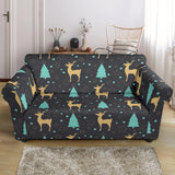 Deers Star Tree Pattern Loveseat Couch Slipcover