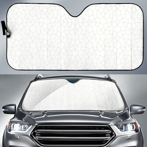 Arabic White Pattern Car Sun Shade
