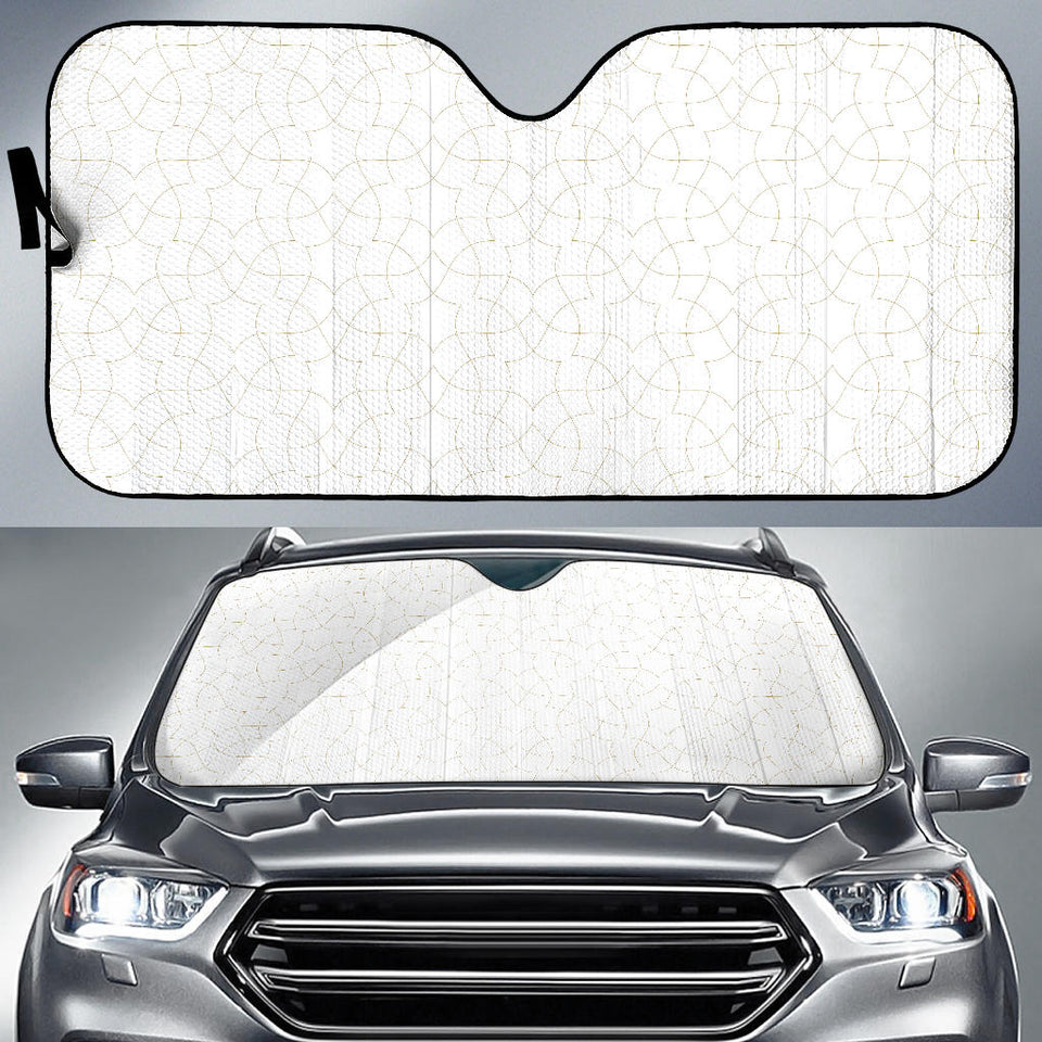 Arabic White Pattern Car Sun Shade