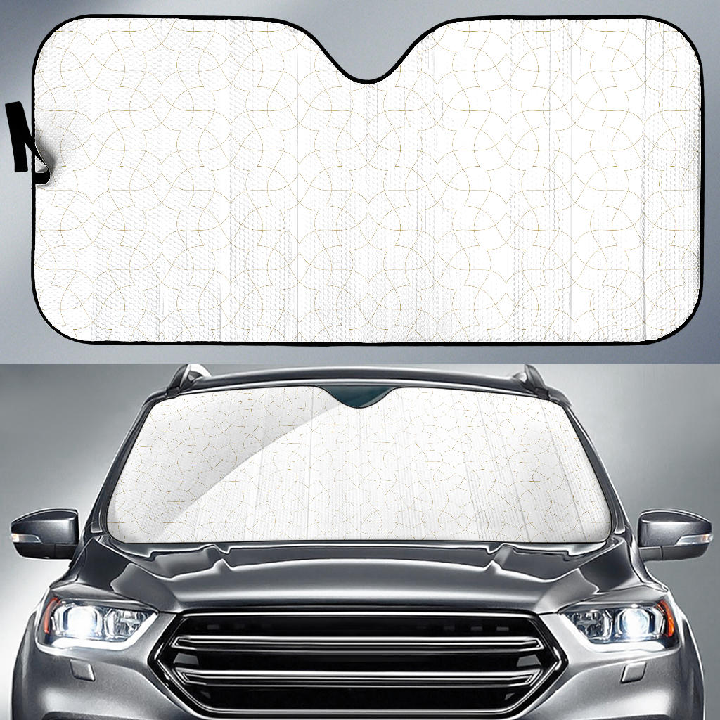 Arabic White Pattern Car Sun Shade