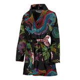 Dragons Flower Pattern Women'S Bathrobe