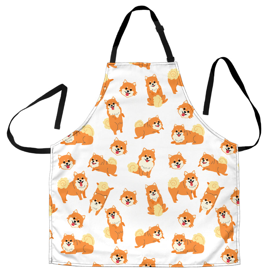 Brown Pomeranian Pattern Adjustable Apron