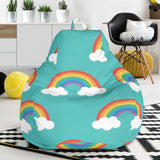 Rainbow Pattern Green Background Bean Bag Cover