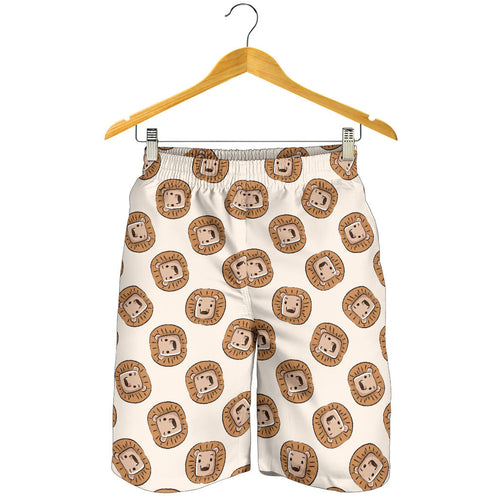 Lion Pattern Print Design 01 Men Shorts