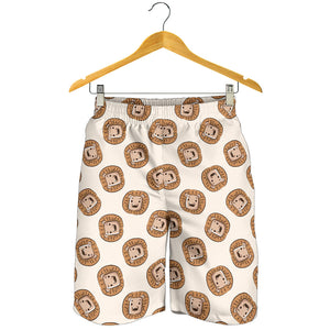 Lion Pattern Print Design 01 Men Shorts
