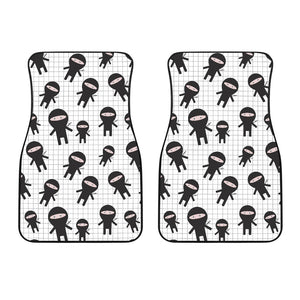 Ninja Pattern Plaid Background Front Car Mats