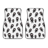 Ninja Pattern Plaid Background Front Car Mats