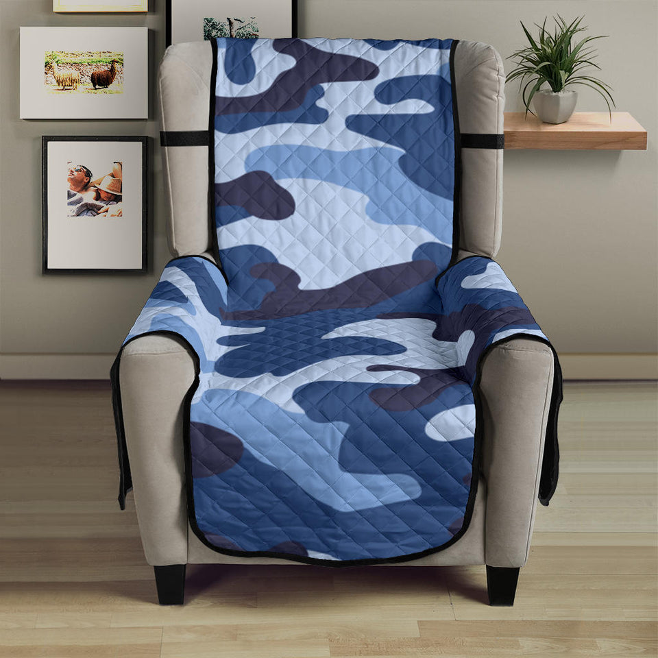 Blue camo camouflage pattern Chair Cover Protector