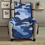 Blue camo camouflage pattern Chair Cover Protector